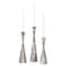 Fabulaxe Marble Resin Candle Holders, Exquisite Decorative Taper Candlesticks, Elegant Accent, Gray, PK3 QI004063.GY.3 - alternate 3